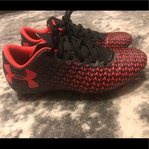 Boys under Armour soccer cleats size 2